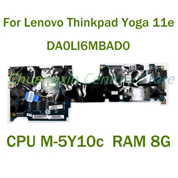 Для ноутбука Lenovo ThinkBook Yoga 11e Материнская плата DA0LI6MBAD0 с процессором M-5Y10c Оперативная ПАМЯТЬ 8 ГБ 100% Протестирована, Полностью Работает