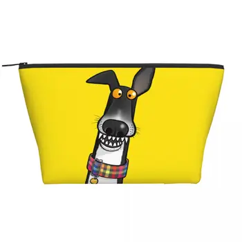 Дорожная сумка для туалетных принадлежностей Greyhound Whippet Dog с рисунком Кавайной борзой, Органайзер для косметики для женщин, коробка для хранения Dopp Kit Box