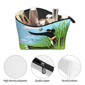 Дорожная сумка для туалетных принадлежностей Greyhound Whippet Dog с рисунком Кавайной борзой, Органайзер для косметики для женщин, коробка для хранения Dopp Kit Box 3