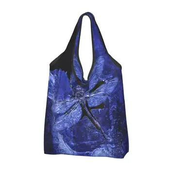 Женская повседневная сумка для покупок Dragon-fly, сумка-тоут большой емкости, портативная сумка для хранения, складные сумки