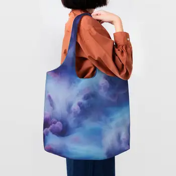 Женская сумка Blue Smoke многоразового использования для работы, путешествий, бизнеса, пляжа, шоппинга, школы 5