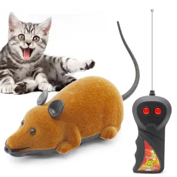 Забавная игрушечная мышь для кошек Беспроводная имитационная мышь с дистанционным управлением Электрическая забавная игрушка для кошек с дистанционным управлением Игрушки для домашних животных Игрушки для кошек