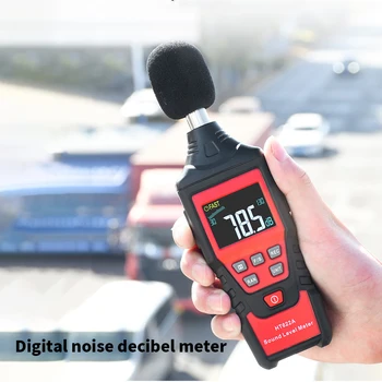 Измеритель уровня звука 30-130 дБА, цифровые профессиональные портативные измерители, аудиорегистратор, монитор децибел окружающей среды HT622A