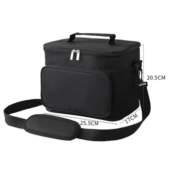 Изолированная сумка для ланча, большие сумки для ланча для женщин и мужчин, многоразовая сумка для ланча с регулируемым плечевым ремнем