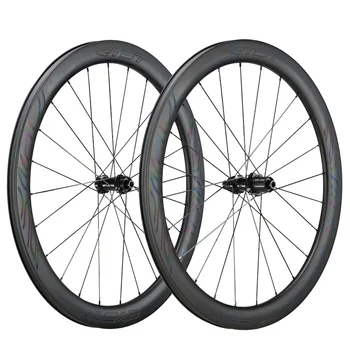 Карбоновые колесные пары для шоссейных велосипедов RYET с дисковым тормозом Clincher, центральный замок велосипедного обода или 6-точечный блок с 1423 спицами для велосипедных деталей