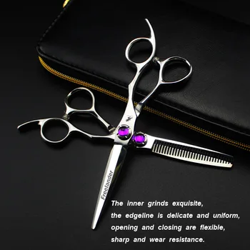 качество Япония 440c импортные 6 дюймовые профессиональные парикмахерские ножницы из нержавеющей стали набор парикмахерских ножниц для стрижки 0