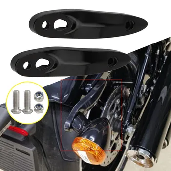 Комплект для перемещения заднего указателя поворота мотоцикла Удлинительный кронштейн Черный для Harley Softail Все модели 2000-2019 2020 Мото аксессуаров