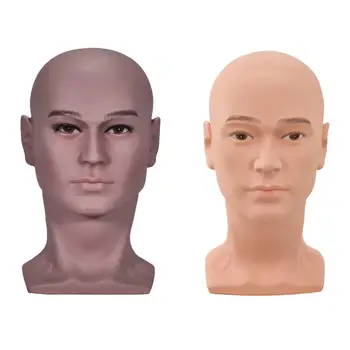 Косметологическая мужская модель с головой манекена, элегантная для показа 0