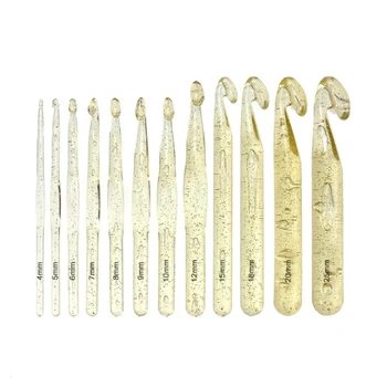 Крючки из прозрачного АБС-пластика разных размеров для вязания крючком для любителей рукоделия Прямая поставка