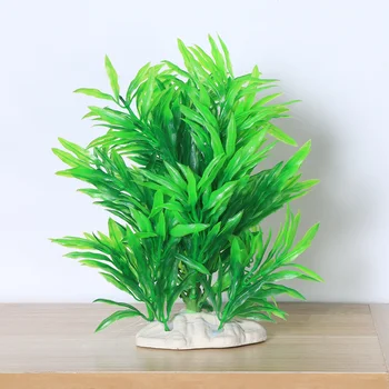 Ландшафтный зеленый декор из листьев Пластиковые растения Искусственные водные растения аквариум Racine 1