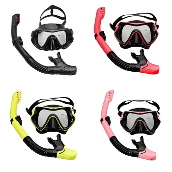 Маски для дайвинга для взрослых, набор дыхательных трубок для подводного плавания, Противотуманные очки, Очки для женщин, мужские маски с противоскользящей пряжкой