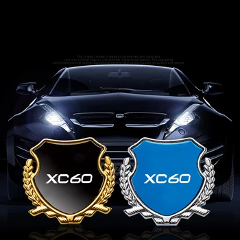 Металлические автомобильные наклейки, декоративные наклейки на стойку окна автомобиля, наклейки на заднее лобовое стекло, наклейки на кузов для Volvo XC60 с логотипом car
