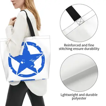 Модная американская армейская тактическая сумка для покупок в стиле Милитари Star, холщовая сумка для покупок, сумка для покупок на плечо 2