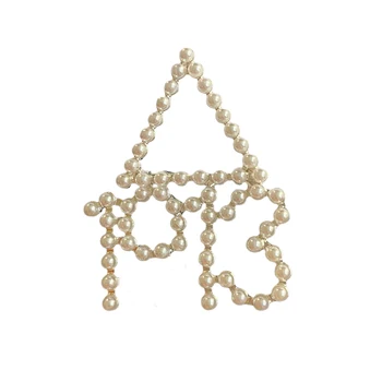 Модная металлическая ювелирная брошь с треугольным номером в виде греческого жемчуга