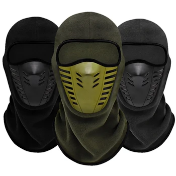 Мотоциклетная маска Флисовая Термошлемная маска для лица, сохраняющая тепло, балаклава для верховой езды, зимняя ветрозащитная лыжная маска для мотоциклистов, мужчин и женщин