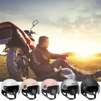 Мотоциклетный велосипедный шлем с высокой степенью защиты, Полузащитные шлемы для скутеров, Амортизирующий защитный Модульный шлем для взрослых, защитный шлем для лица
