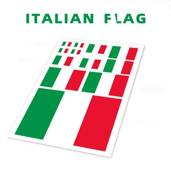 Наклейка с флагом Итальянской страны, изготовленная на Заказ, Наклейки для декора боковой двери автомобиля, Виниловые наклейки, Стильная обложка, наклейки в виде квадратного круга для авто, США