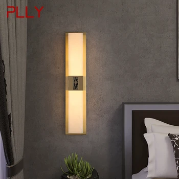 Настенный светильник из латуни PLLY LED Современные роскошные Мраморные бра для внутреннего декора дома Спальня Гостиная Коридор