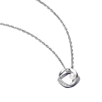 Новое ожерелье из Стерлингового Серебра 925 пробы с подвеской в виде Сияющих Звезд и Луны, Ювелирные Изделия, Модные Подарки 1