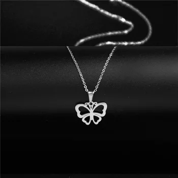 Новое ожерелье с бабочкой из нержавеющей стали 316L для женщин, модная дизайнерская цепочка