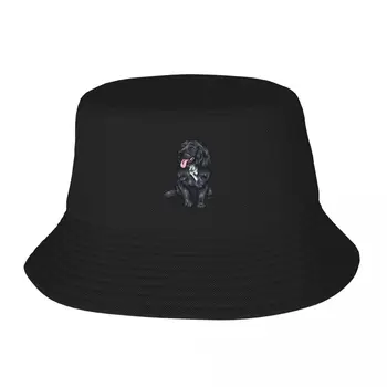 Новый счастливый черный Кокер-спаниель | Милая собачка в стиле Арт-ведро, винтажные летние шляпы, женские шляпы, мужские шляпы 2023 года выпуска