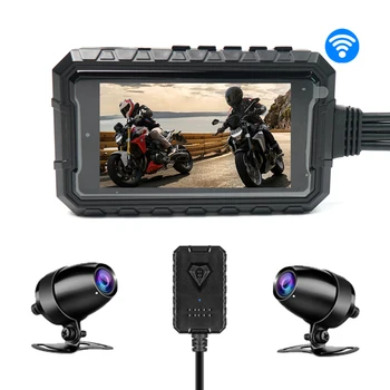 Оптовая эго водонепроницаемый мотоцикл камера с беспроводной 1080p двойной объектив камера мотоцикл видеорегистратор