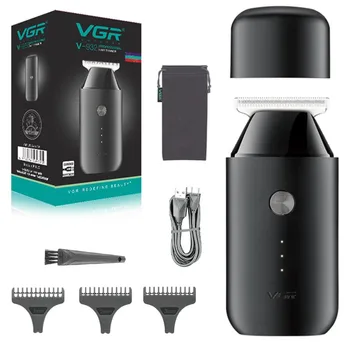 Оригинальный мини-аккумуляторный триммер для волос VGR для мужчин, электрический Триммер для бороды, Маленькая машинка для стрижки волос, перезаряжаемая машинка для стрижки волос
