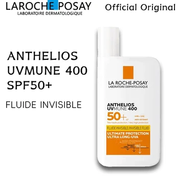 Оригинальный Солнцезащитный крем La Roche Posay Anthelios UVMUNE SPF50 + Fluide Invisible Waterproof Нежный и контролирующий жирность Осветляющий 50 мл