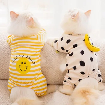 Осенне-зимняя Теплая Пижама для кошек, Милая одежда для кондиционирования воздуха, Котята, Щенок, Собака, Плюшевый Питомец, Одежда для кошек