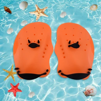 Перчатки для подводного плавания с эластичными перепонками для пальцев Водонепроницаемые Легкие Многоразовые Портативные Вспомогательные Обучающие Принадлежности