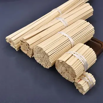 Плоский ломтик бамбука 5-50 см для поделок и изготовления моделей Мебельные материалы Прочный дюбель 