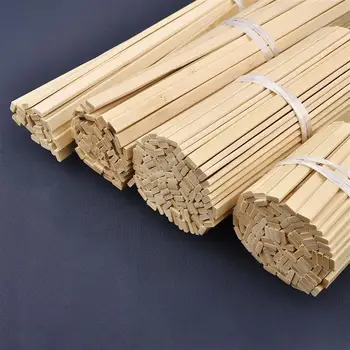 Плоский ломтик бамбука 5-50 см для поделок и изготовления моделей Мебельные материалы Сделай САМ Прочный Дюбель Строительная модель Деревообрабатывающий инструмент