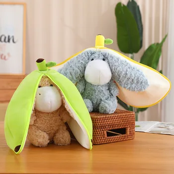 Плюшевая игрушка Kawaii Banana Donkey, Украшение домашнего стола, Дети Сопровождают кукол, Отправляют детям Подарки на День рождения.