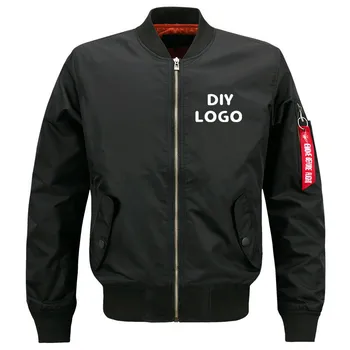Поддержка индивидуального дизайна, настройка логотипа Diy, военная уличная весенне-осенне-зимняя мужская куртка, пальто, куртка-бомбер Ma1 для мужчин