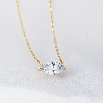 Популярное новое ожерелье из стерлингового серебра s925 пробы с цирконом 
