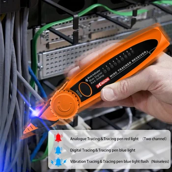 Портативный кабельный тестер K618 500M Ручной с аналоговым цифровым поиском POE Тестовый кабель Сопряжение ID Чувствительность сопряжения Регулируется