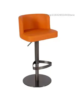 Простой барный стул с подъемной спинкой из нержавеющей стали, легкий Роскошный домашний барный стул, вращающийся стул, барный стул, табурет