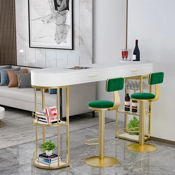 Простые Шиферные барные столы Мебель для домашней кухни в скандинавском стиле Высокий стол с выдвижными ящиками Легкий Роскошный Шкаф для хранения перегородок в гостиной