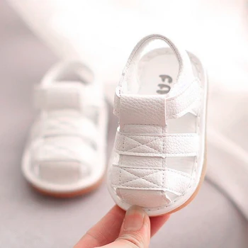 Противоскользящая обувь для первых прогулок из искусственной кожи для маленьких девочек и мальчиков с мягкой резиновой подошвой и регулируемыми балетками - идеально