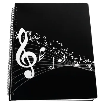 Прочная высококачественная папка для фортепианных партитур, ноты, ABS, черная папка для файлов, петлевая пряжка, зажим для музыкальной книги, бумага для заметок