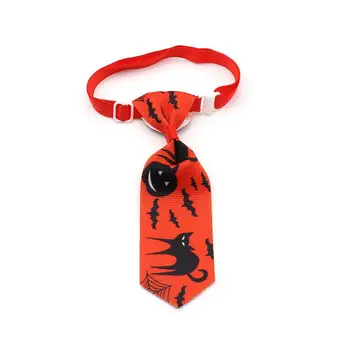 Регулируемый галстук для домашних животных, привлекающие внимание галстуки для домашних животных на Хэллоуин, Регулируемые Аксессуары для праздничных вечеринок, косплей Костюм для кошек для домашних животных 0