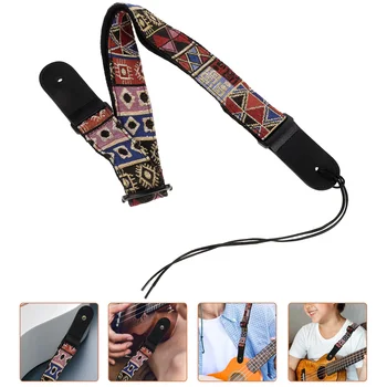 Регулируемый плечевой ремень для укулеле, шейный ремень для музыкального инструмента, музыкальный хлопковый декоративный