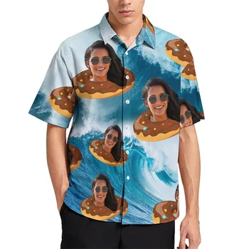 Рубашки с цветочным рисунком авокадо для мужчин, одежда, Гавайская пляжная рубашка с 3D принтом, Шорты, топы y2k, винтажная одежда, блузка с лацканами,
