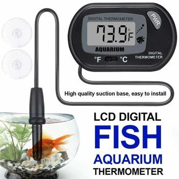 С термометром температуры, счетчиком воды, цифровым холодильником, аквариумом, зондом для рыб, датчиком для плавания, рептилиями, аквариумом 2