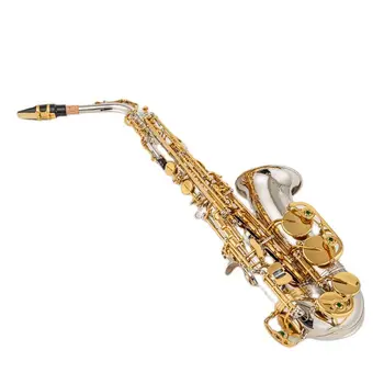 Саксофон JAS-1100SQ Alto Eb Tune, Новое поступление, Латунный, покрытый золотым лаком Музыкальный инструмент Ми-бемоль Саксофон с аксессуарами в чехле