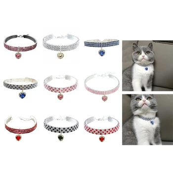 Свадебный ошейник для девочки-кошки, ошейник для маленькой кошки, элегантное ожерелье для собак, товары для домашних животных, прямая поставка 0