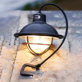 Светодиодный Атмосферный фонарь с плавным затемнением, Винтажный фонарь для кемпинга на открытом воздухе Type-C USB, перезаряжаемый для путешествий по саду на открытом воздухе