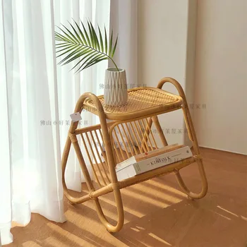 Склад для плетения из ротанга INS, небольшой журнальный столик, эркерное окно для проживания в семье, уголок в японском стиле, несколько мини-полок для журналов