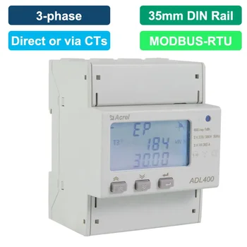 Счетчик энергии с ЖК-дисплеем ADL400/C AC 3 Фазы Rs485 Modbus Kwh Watt с сертификатом CE