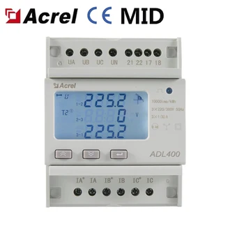 Трехфазный измеритель мощности ACREL ADL400 с RS485 и Modbus RTU, точность 0,5 класса, интеграция CT
